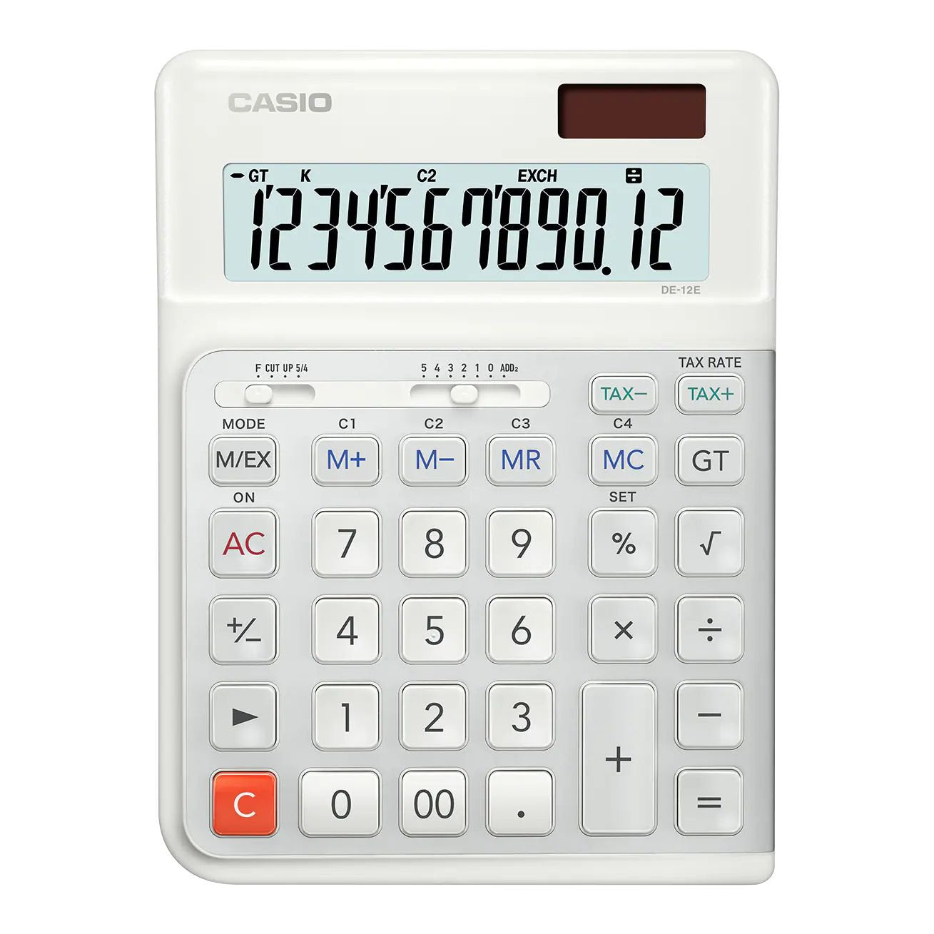 Casio DE-12E-WE 12 Digit Big Ergonomic Desk Calculator DE-12E-WE-WA-EP