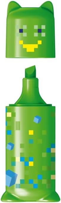 Set of four Maped Pixel Party Mini Highlighters with colorful caps and chisel tips for highlighting and organizing notes.