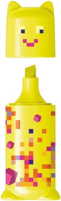 Set of four Maped Pixel Party Mini Highlighters with vibrant colors for highlighting notes and documents.