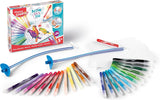 Maped Creativ Blow Art Kit with 24 felt tip markers and 2 airbrush tools for creative art projects.