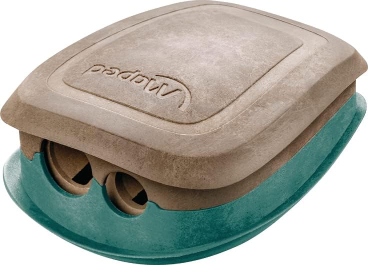 Maped Smiling Planet 2 Hole Pencil Sharpener showing the colorful, eco-friendly plastic body with two sharpening holes.