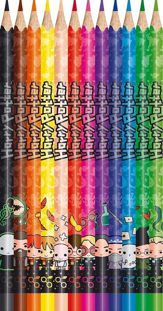 Maped Harry Potter colouring pencils pack of 12 featuring themed designs, ideal for drawing and coloring projects.