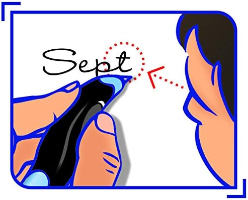 Maped Visio left-handed ballpoint pen with blue ink and ergonomic grip, designed for comfortable writing by left-handed users.
