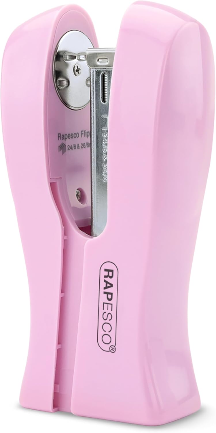 Rapesco Stand Up/Space-Saving Stapler - Candy Pink