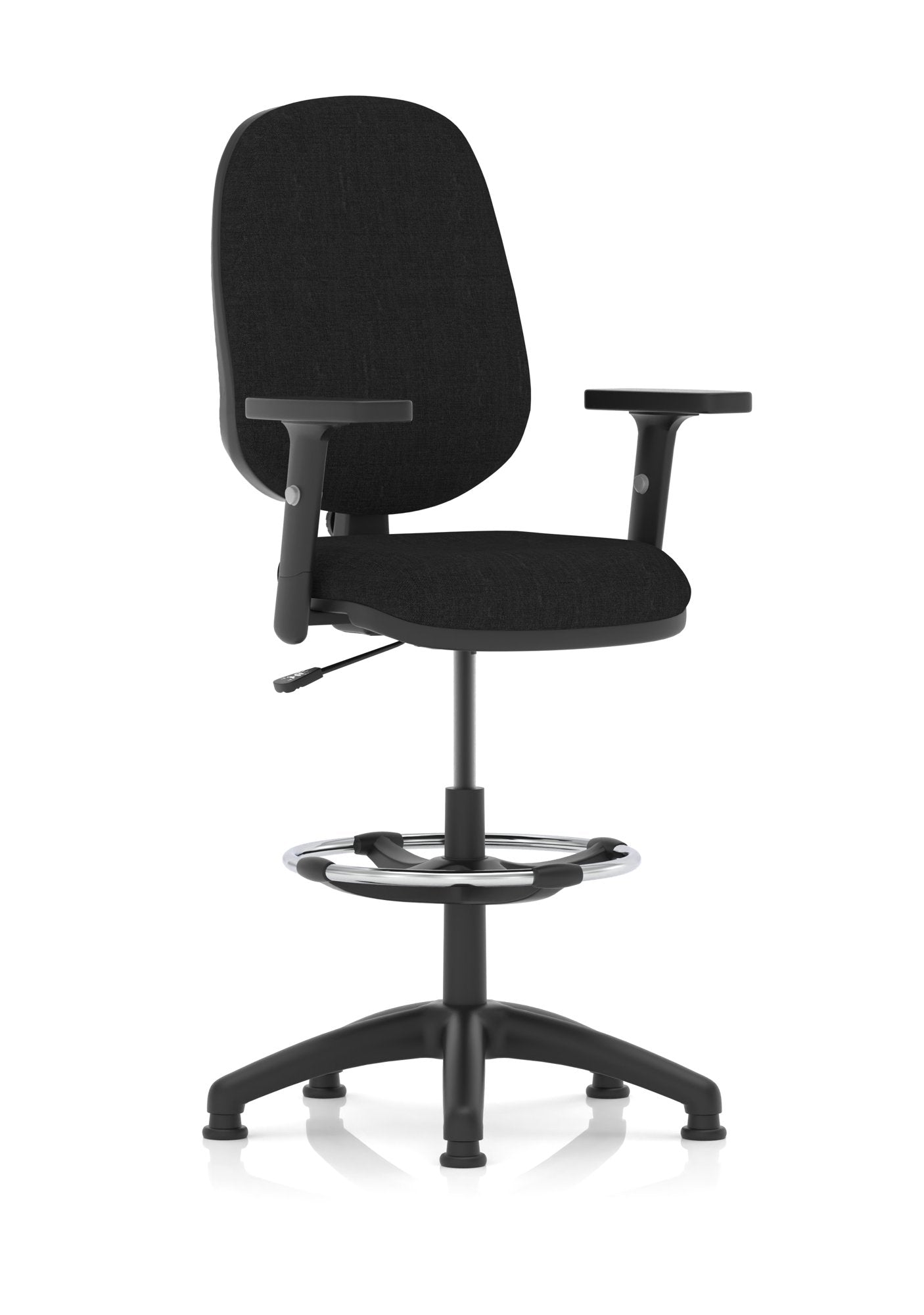 Eclipse Plus I Black Chair With Adjustable Arms With Hi Rise Kit KC0246 DD
