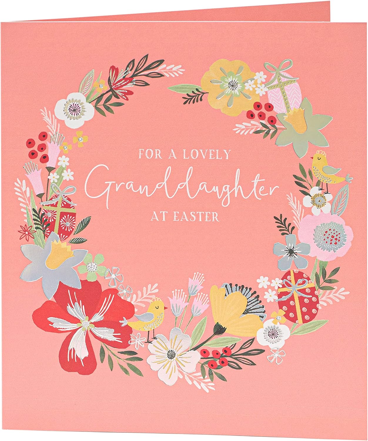 Floral Design Lovely Granddaughter Easter Card
