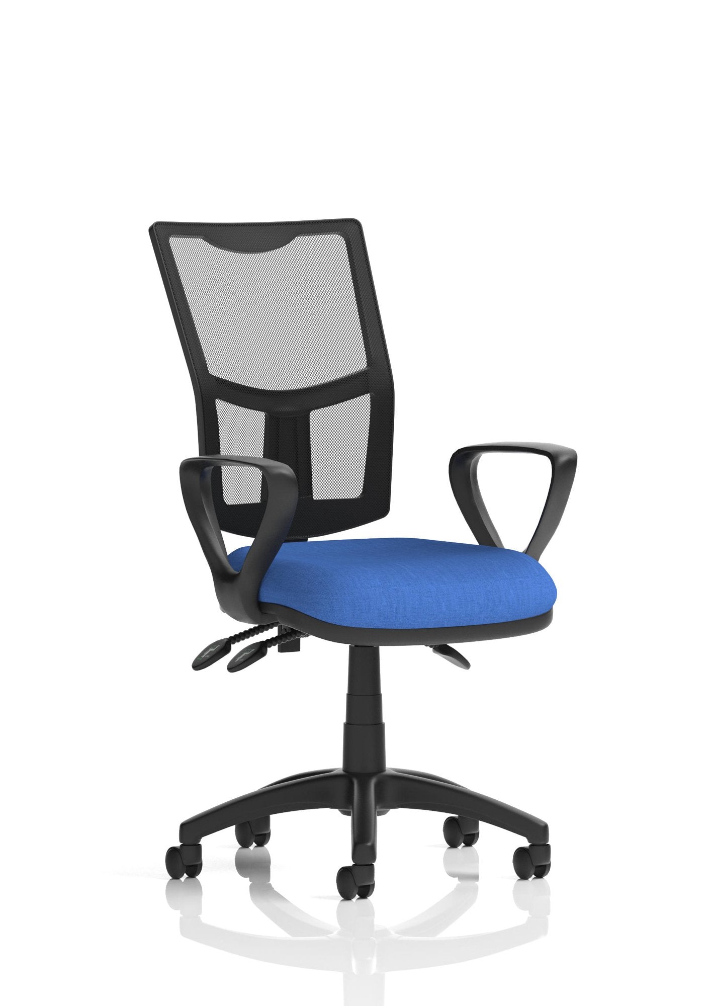 Eclipse Plus III Medium Mesh Back Task Operator Office Chair Blue Seat With Loop Arms  - KC0379 DD