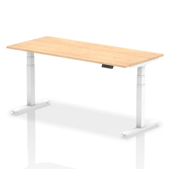 Dynamic Air 1800 x 800mm Height Adjustable Desk Maple Top White Leg HA01036 DD
