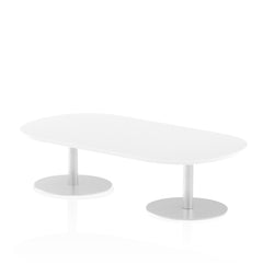 Dynamic Italia 1800mm Poseur Boardroom Table White Top 475mm High Leg ITL0174 DD