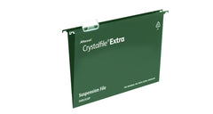 Rexel Crystalfile Extra A4 Suspension File Polypropylene 15mm V Base Green (Pack 25) 70634 DD