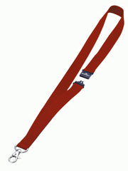 Durable Textile Lanyard with Snap Hook & Safety Release 20 x 440mm Red (Pack 10) - 813703