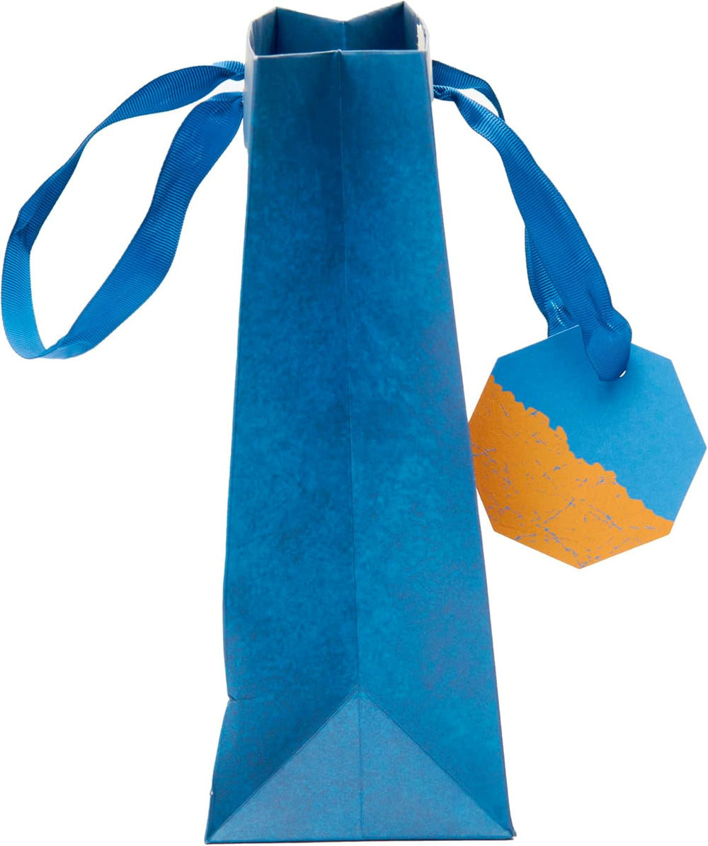 UK Greetings | Medium Gift Bag for Him/Her/Friend | Party Bags for Presents | Birthdays/Thank You Teacher/Weddings | Blue Design
