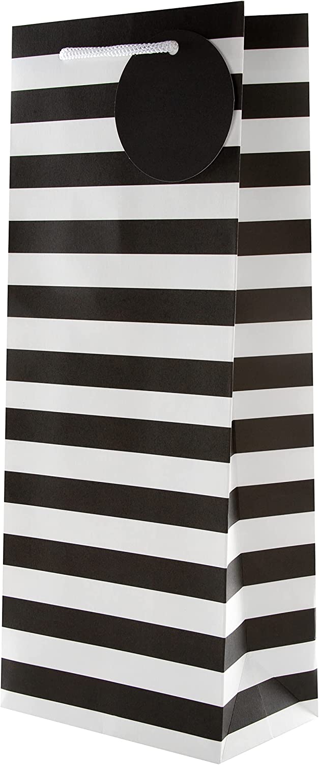 Hallmark Multi Occasion Gift Bag Bundle - 3 Essential Sized Bags in 3 Contemporary Black Designs
