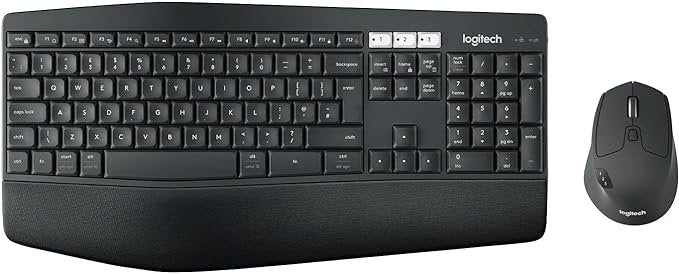 Logitech MK850 Performance USB QWERTY Full-Size Wireless Keyboard and 1000 DPI 8 Button Optical Mouse