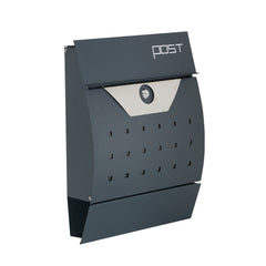 Phoenix Estilo Front Loading Letter Box Graphite Grey with Key Lock - MB0122KA DD