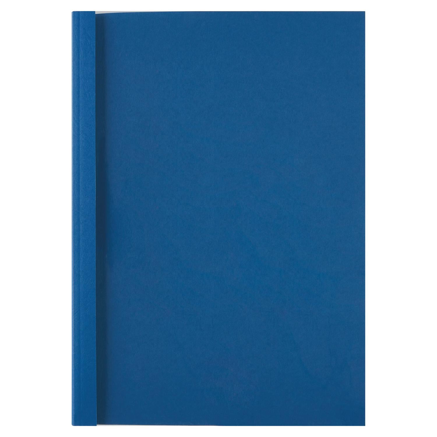 GBC Thermal Binding Cover A4 3mm Clear PVC Front Royal Blue Leathergrain Back (Pack 100) - IB451010