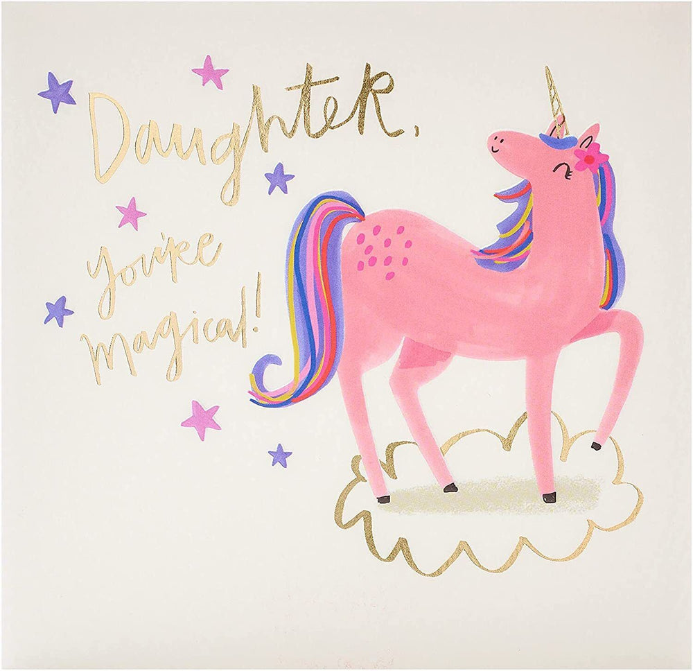 Unicorn Design Daughter Birthday Card