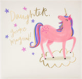 Unicorn Design Daughter Birthday Card