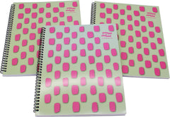 Europa Splash A4+ Notepad  Wirebound 160 Pages 80gsm FSC Ruled With Margin Punched 4 Holes Pink (Pack 3) - EU1503Z