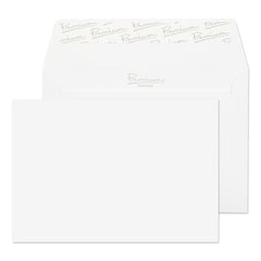 Blake Premium Business Envelopes C6 Diamond White Laid Wallet Plain Peel and Seal 120gsm 114x162mm (Pack 50) - 91155