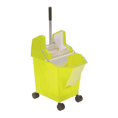 ValueX Mop Bucket With Wringer 9 Litre With Castors Yellow - 0907060 DD