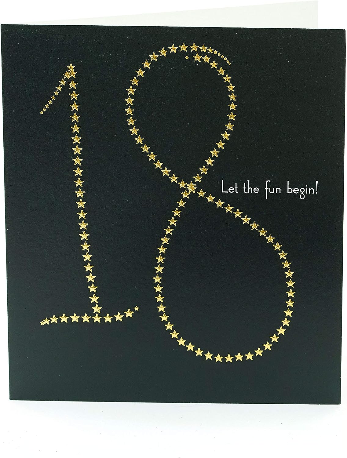 Gold Foil Stars Design Age 18 Birthday Card
