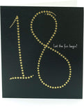 Gold Foil Stars Design Age 18 Birthday Card