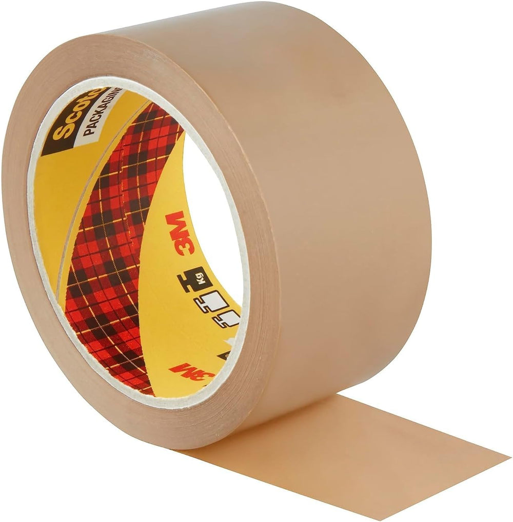 Scotch Secure Seal Packaging Tape Brown 50 mm x 50 m 1 Roll/Pack - Ideal for Packing Boxes and Parcels