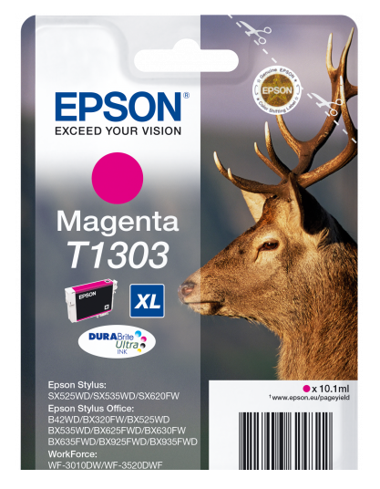 Epson T1303 Stag Magenta High Yield Ink Cartridge 10ml - C13T13034012