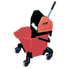 ValueX Combo Mop Bucket With Wringer 13 Litre With Heavy Duty Castors Red - 0907012 DD