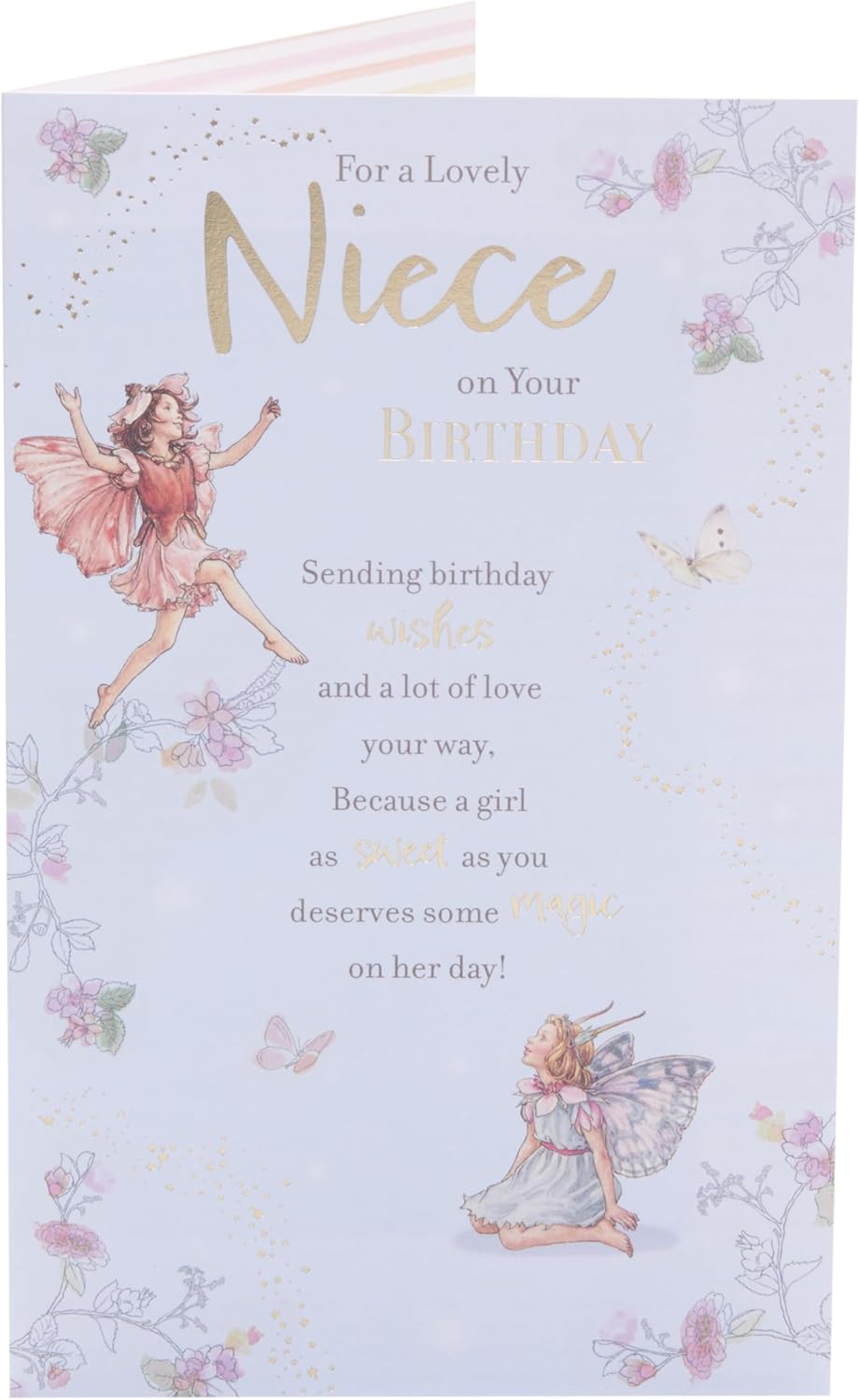 UK Greetings Birthday Card for Niece - Fairies Design