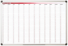 Bi-Office 365-Day Annual Magnetic Whiteboard Planner Aluminium Frame 900x600mm - GA0360170 DD