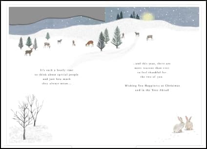 Special Couple Christmas Greeting Card with Festive Romantic Design and Loving Wishes