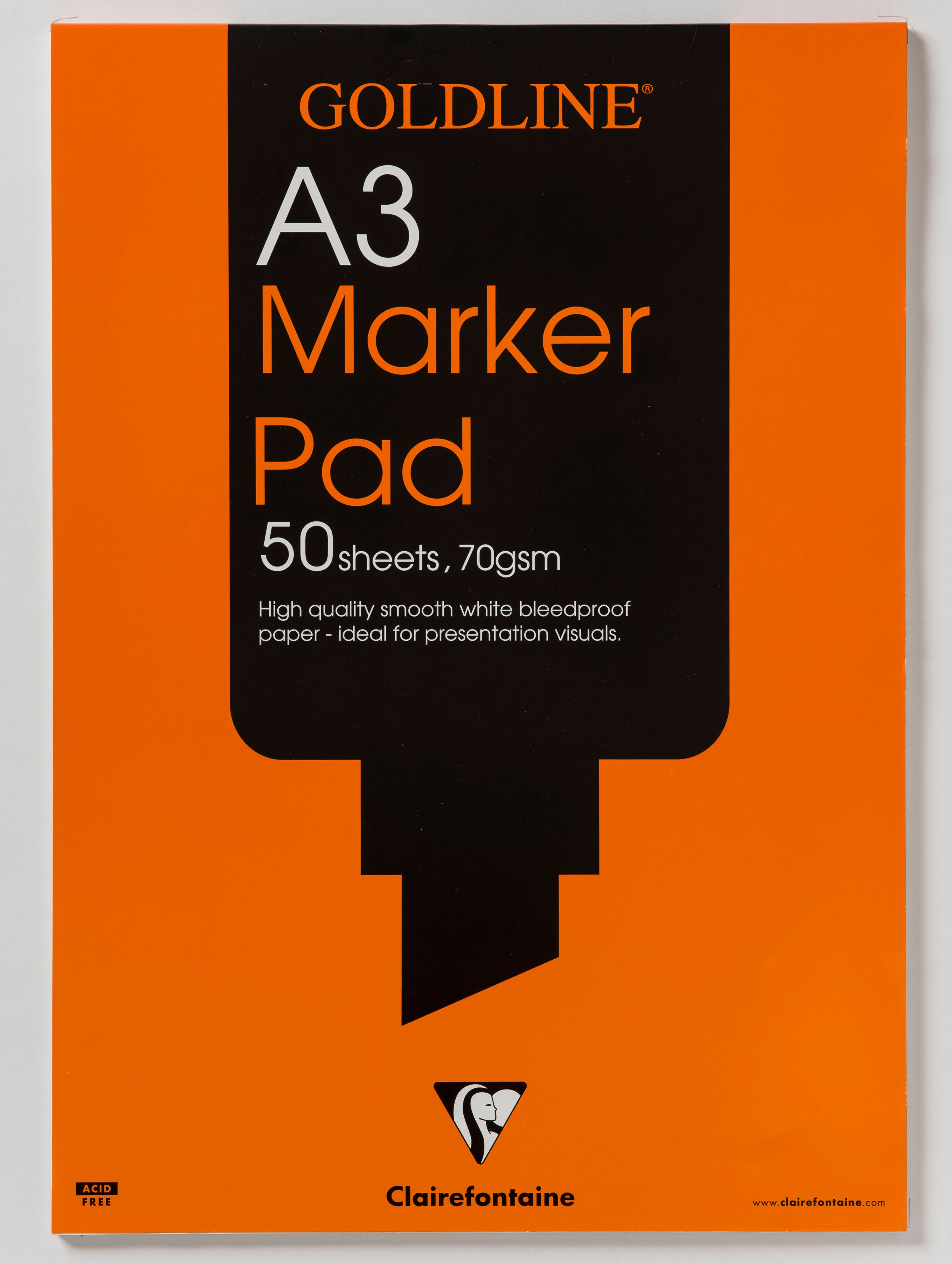 Goldline A3 Bleedproof Marker Pad 70gsm 50 Sheets White Paper GPB1A3Z