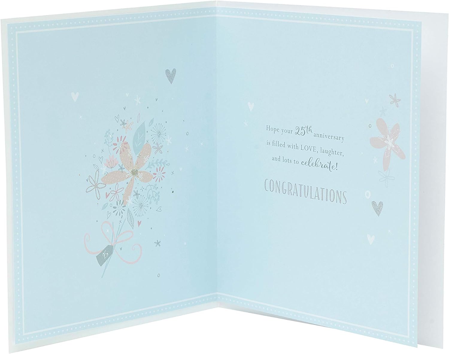 Silver Anniversary Wishes 25th Anniversary Card With Gems And Sequins
