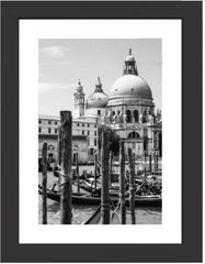 Black Nouveau Simple Design Styrene Photo Frame 5x7"