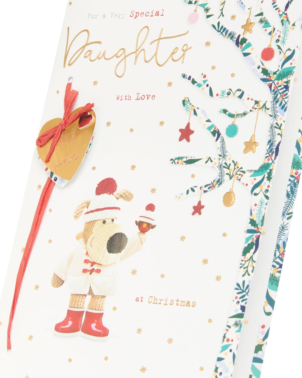 Boofle Embellished Christmas Card for a Very Special Daughter – Cute Festive Design