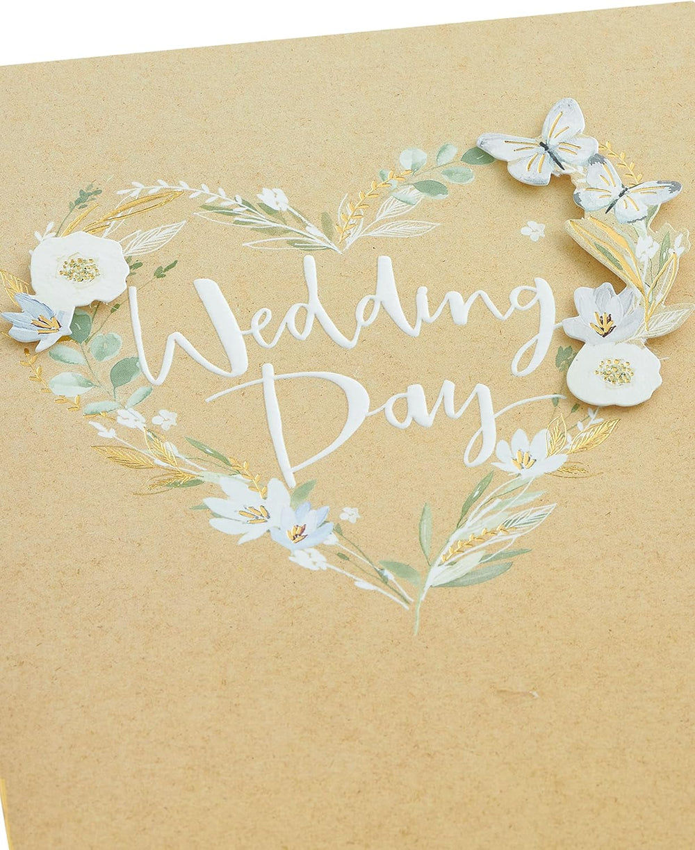 Wedding Card for Him/Her/Friend - White Flower Design