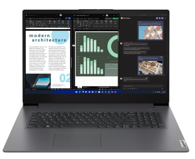 Lenovo V17 Generation 4 17.3 Inch Intel Core i5-1335U 8GB RAM 512GB SSD Intel Iris Xe Graphics Windows 11 Pro Notebook