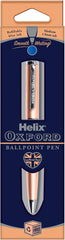 Helix Oxford Premium Rose Gold Ballpoint Pen – Blue Ink