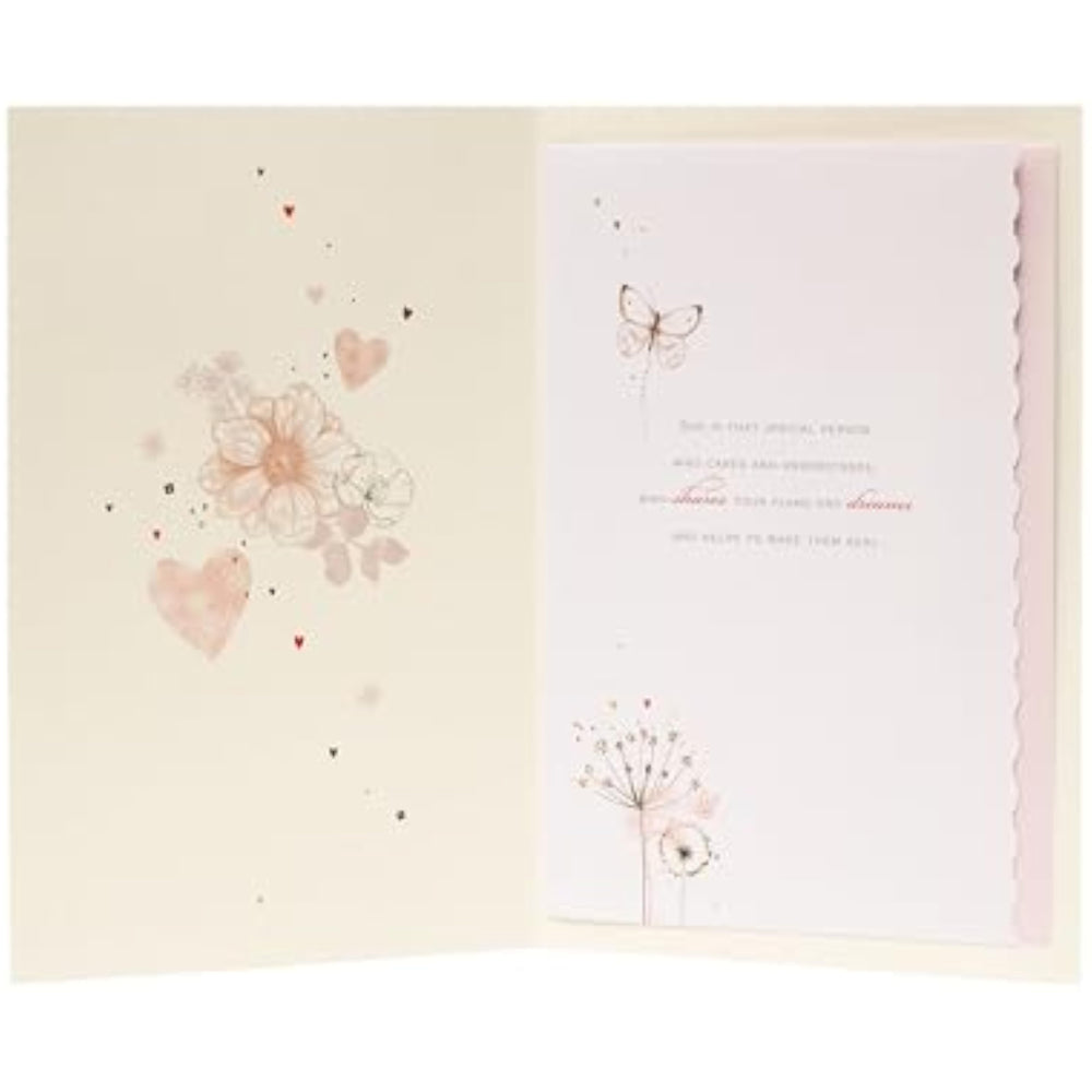 Elegant 3D Butterflies with Gold Foil Design Wife Anniversary Card