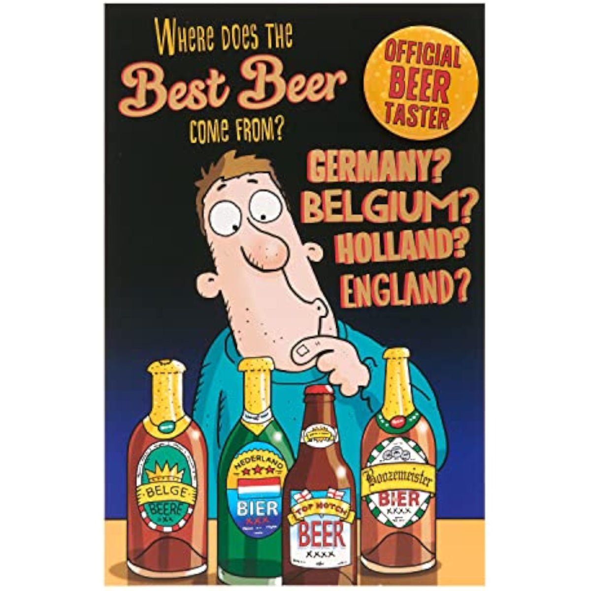 Funny Beer Design Birthday Card