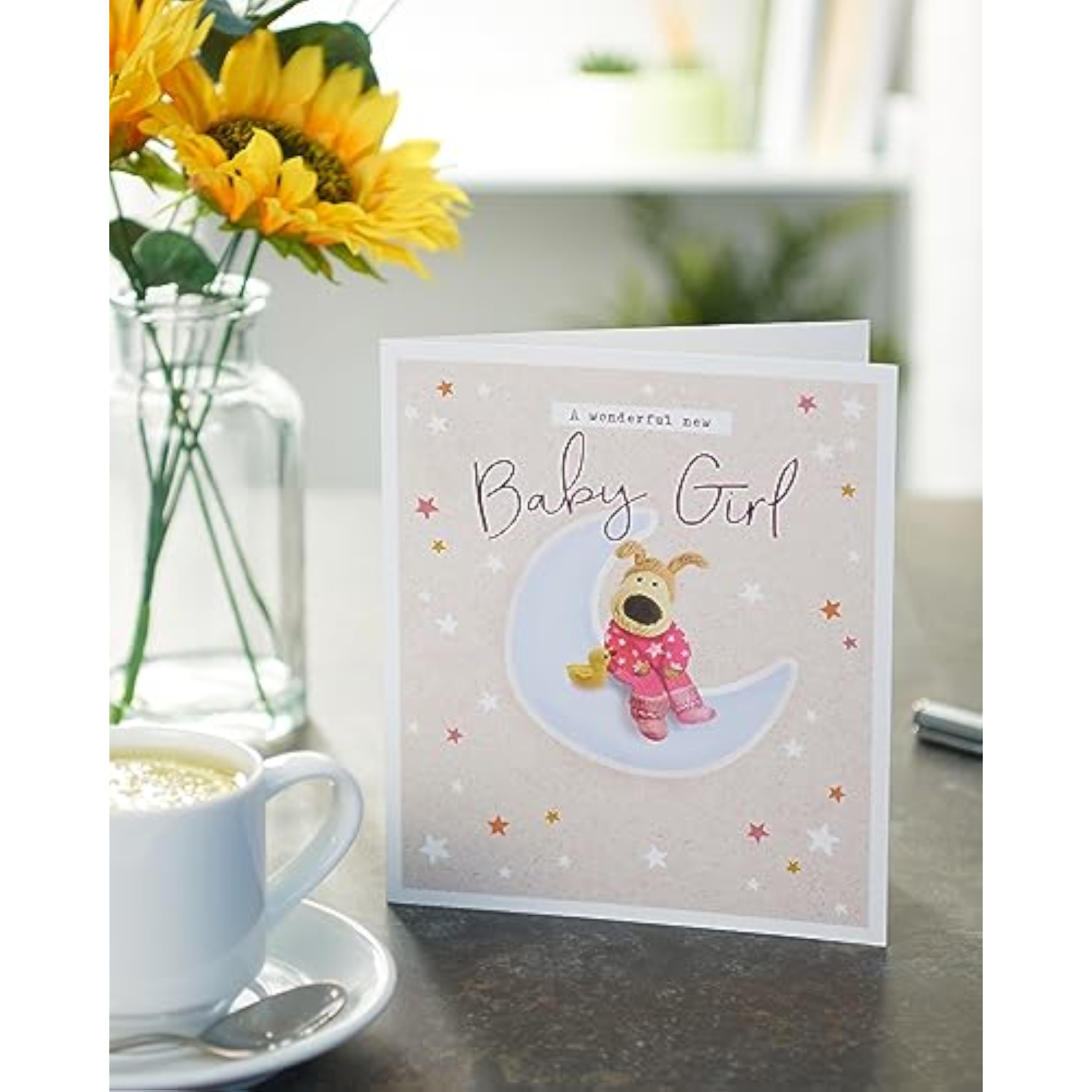 Boofle New Baby Girl Card for Friend/Couple - Cute Design