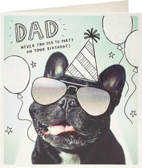 Funny Pug Dad Birthday Card
