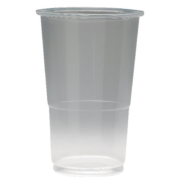 ValueX Flexiglass Plastic Glass 1/2 Pint Clear (Pack 50) - 0510033