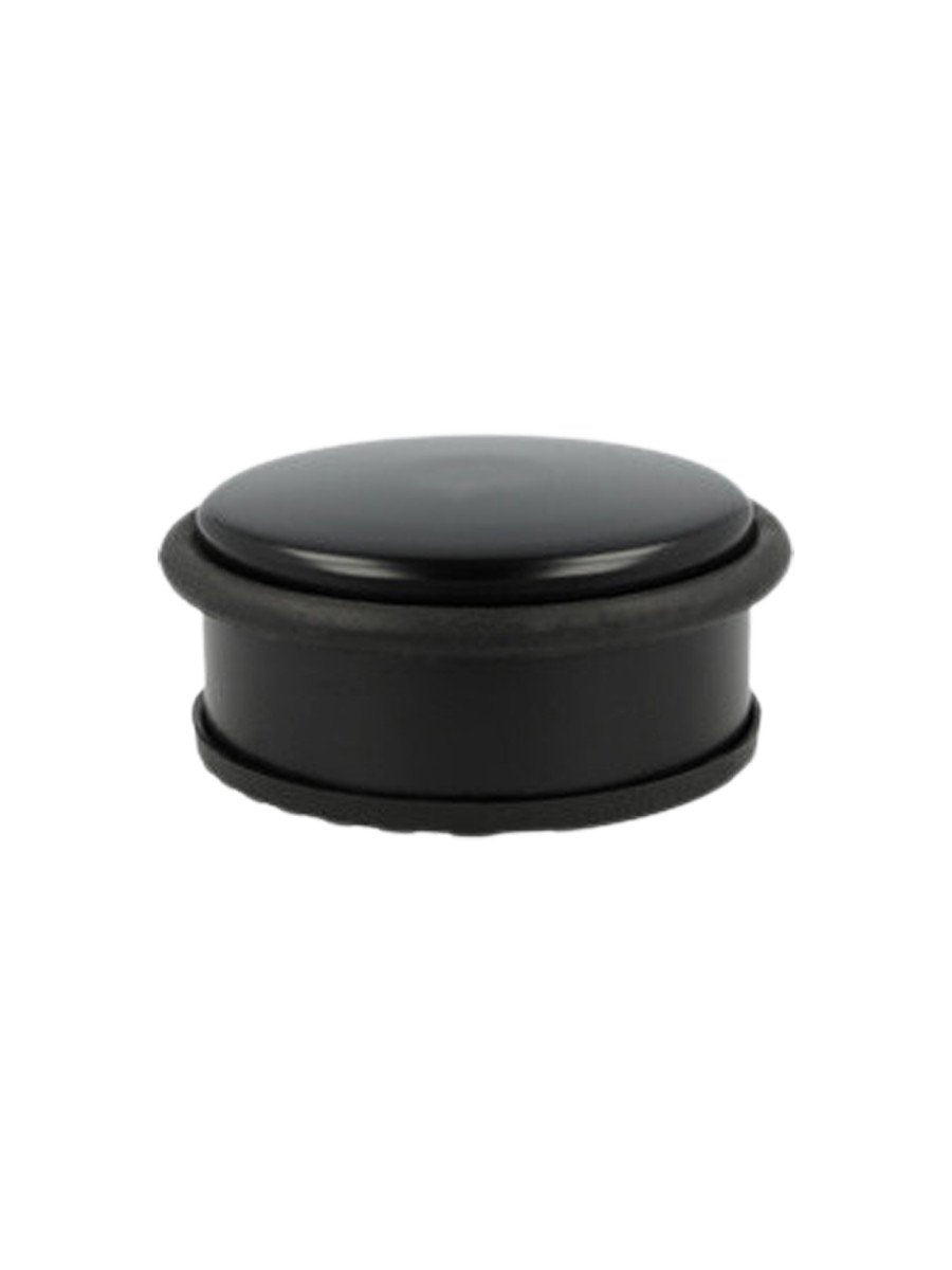 Alba 1Kg Weighted Door Wedge Steel/Elastomer 105 x 52 x 105mm Black - DOORSTOP BK