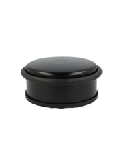 Alba 1Kg Weighted Door Wedge Steel/Elastomer 105 x 52 x 105mm Black - DOORSTOP BK