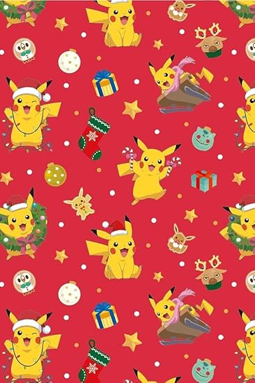 Pokemon Wrapping Paper 2 Sheets & 2 Tags
