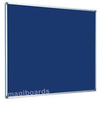 Magiboards Slim Frame Blue Felt Noticeboard Aluminium Frame 1500x1200mm - NF1AB6BLU DD