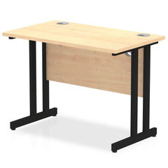 Impulse 1000 x 600mm Straight Desk Maple Top Black Cantilever Leg I004300 DD